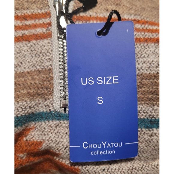 Chouyatou Collection Jacket Women's Size Small Aztec Hoodie Pullover Boho - Picture 7 of 9